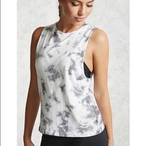 Gray tie dye tank top